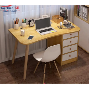 Muebles de Oficina en Casa de Madera, Escritorio de Estudio Simple y Duradero, Escritorio de Computadora Multiusos con Almacenamiento y Cajones - Product Image 2