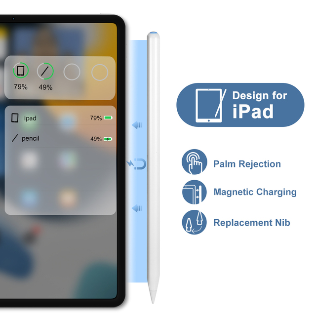 Tilt Function Magnetic Charging High Pressure Sensitive Palm Rejection Original Stylus Pen for Apple Pencil 2nd 1Generacion