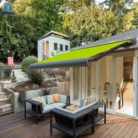 Auvent électrique rétractable auvent motorisé à cassette complète pare-soleil extérieur avec lumière rgb pour patio