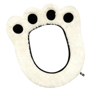 Cute Cartoon Bear Paw Toilet Seat Cover Soft Fluffy Winter Home Use - Product Image 5