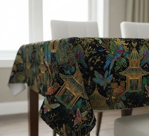 Tissu d'ameublement imprimé d'inspiration asiatique de haute qualité, vendu au mètre, à motifs culturels décoratifs - Product Image 1