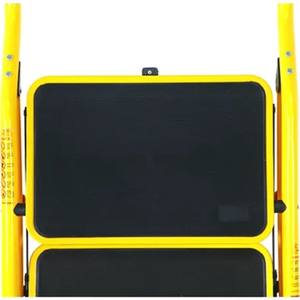 Scala di fabbrica a basso prezzo EN 131 scala in acciaio pieghevole gialla fissa per le pulizie - Product Image 2
