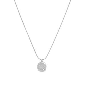 Nouveau produit, collier à pendentif irrégulier au design simple vintage, acier titane plaqué argent, colliers pour femmes, bijoux en gros - Product Image 6