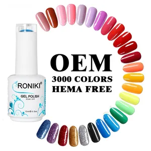 RONIKI semi-permanent vegan gel nail polish private label ur sugar hema free gel polish