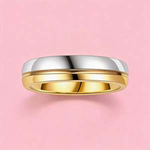 Glatter Anime-Schmuckring für Paare, Herren und Damen, modische Versprechensringe aus Edelstahl mit Zirkonia für Verlobung und Hochzeit - Product Image 5