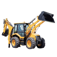 Backhoe Loader Top Brand BHL105 Heavy Duty Mesin Diesel 86kW 10500kg Efisiensi Tinggi Panjang Keseluruhan 6430mm Konstruksi