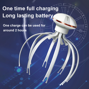 Vente en gros de têtes de massage multiples de marque OEM au design moderne, masseur de tête anti-fatigue par lumière rouge infrarouge à haute fréquence et vibrations - Product Image 4