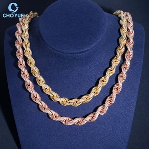 10MM <b>Iced</b> <b>Out</b> VVS Moissanite Cuban Link <b>Chain</b> Hip Hop 925 Sterling Silver Hip Hop Style Trend Jewelry Necklace - Product Image 5