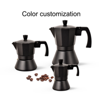 Cafetière à expresso portable de style européen avec logo personnalisé, 6 tasses, 300 ml, en aluminium, cafetières manuelles, Moka Pot