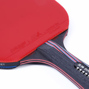 <span class=keywords><strong>Ping</strong></span> <span class=keywords><strong>Pong</strong></span> Bat 6 estrellas Tenis de mesa Paleta Nivel de rendimiento Raqueta de tenis de mesa con raqueta de jugador de goma roja y negra aprobada - Product Image 4