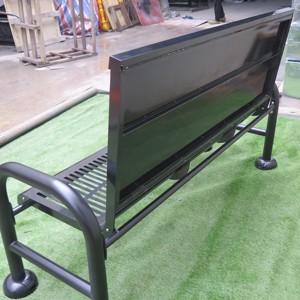 Ventes d'usine de mobilier d'extérieur parc public étanche en métal publicité ensemble de chaises de banc en acier galvanisé - Product Image 6