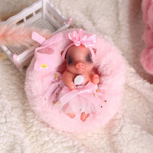 Babeside yenidoğan 4.5 "yumuşak gerçekçi Piggy oyuncaklar Mini 12cm gerçekçi tam silikon bebek hayvan yeniden doğmuş bebek modeli oyuncak - Product Image 4
