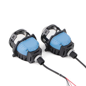 Lentilles de projecteur Bi-LED 3 pouces pour phares H4 H7 9005, avec 3 lentilles réfléchissantes en film bleu, lumière blanche, mise à niveau non destructive - Product Image 3