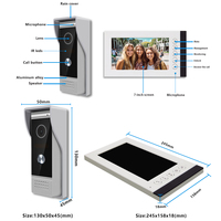 Système d'interphone vidéo pour porte avec caméra analogique 4 fils, vision nocturne, mains libres, écran 7 pouces HD 1080p, OEM ODM