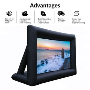 12/14/16/20/24FT Patio trasero al aire libre Durable Custom TV Proyector de cine inflable Pantalla de película inflable con soplador - Product Image 6