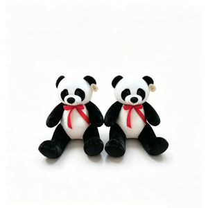 Panda Plush, Panda Stuffed Animal, Sitting Panda Plush <b>Toy</b> Red Bow Tie Panda Plushie, <b>Classic</b> Black White Panda Stuffed Doll - Product Image 5