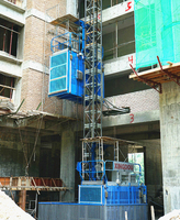 SC200 Ascenseur de construction à moteur à double/simple cage de 2 tonnes pour les ascenseurs de matériaux de charge de construction
