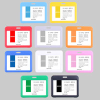 Porte-cartes d'identité, de visite, de crédit et de badge en matériau PP transparent double face