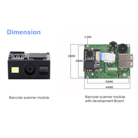 Módulo de escáner de código de barras Mini 2D, lector de código Qr de motor, lector de código de barras integrado fijo para quiosco, 1 unidad