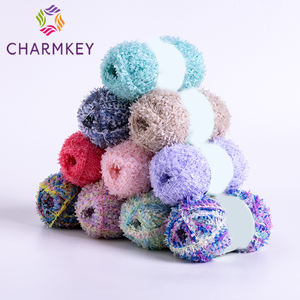 Grosir mode desain baru DIY 100% poliester mewah beberapa warna tunggal benang kertas kupu-kupu untuk topi rajut dan tas - Product Image 1