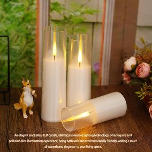 Luxury Halloween Wedding Christmas Diwali <b>Easter</b> Home Decoration Colorful Holder Plastic <b>Cup</b> Wax Cylinder Flameless Pillar - Product Image 5