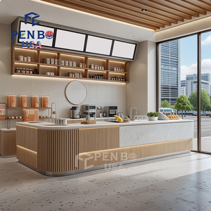 Hiện đại tùy chỉnh quán cà phê truy cập hiển thị kệ với bánh là viết tắt của món tráng miệng bảng lý tưởng cho Cà Phê Trà bong bóng cửa hàng - Product Image 1