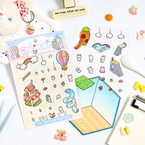 Papelería Kawaii para Desestresarse, Escena en Miniatura 3D, Adhesivos Decorativos para Habitación, Adhesivos <span class=keywords><strong>de</strong></span> <span class=keywords><strong>Animales</strong></span> <span class=keywords><strong>de</strong></span> Dibujos Animados para Álbumes <span class=keywords><strong>de</strong></span> Recortes - Product Image 3
