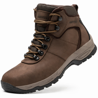 Bottes de sécurité AIMVVSEC en cuir imperméables, antidérapantes, résistantes à l'usure, avec embout en acier pour les travaux industriels, la construction, l'exploitation minière