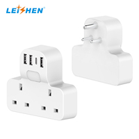 UKCA BS8546 Sertifikalı Seyahat Adaptörü Dönüştürücü, AB/ABD/İngiltere Değiştirilebilir Fişli, PD20W Çoklu USB Şarj Cihazı ve LED Gösterge Işığı