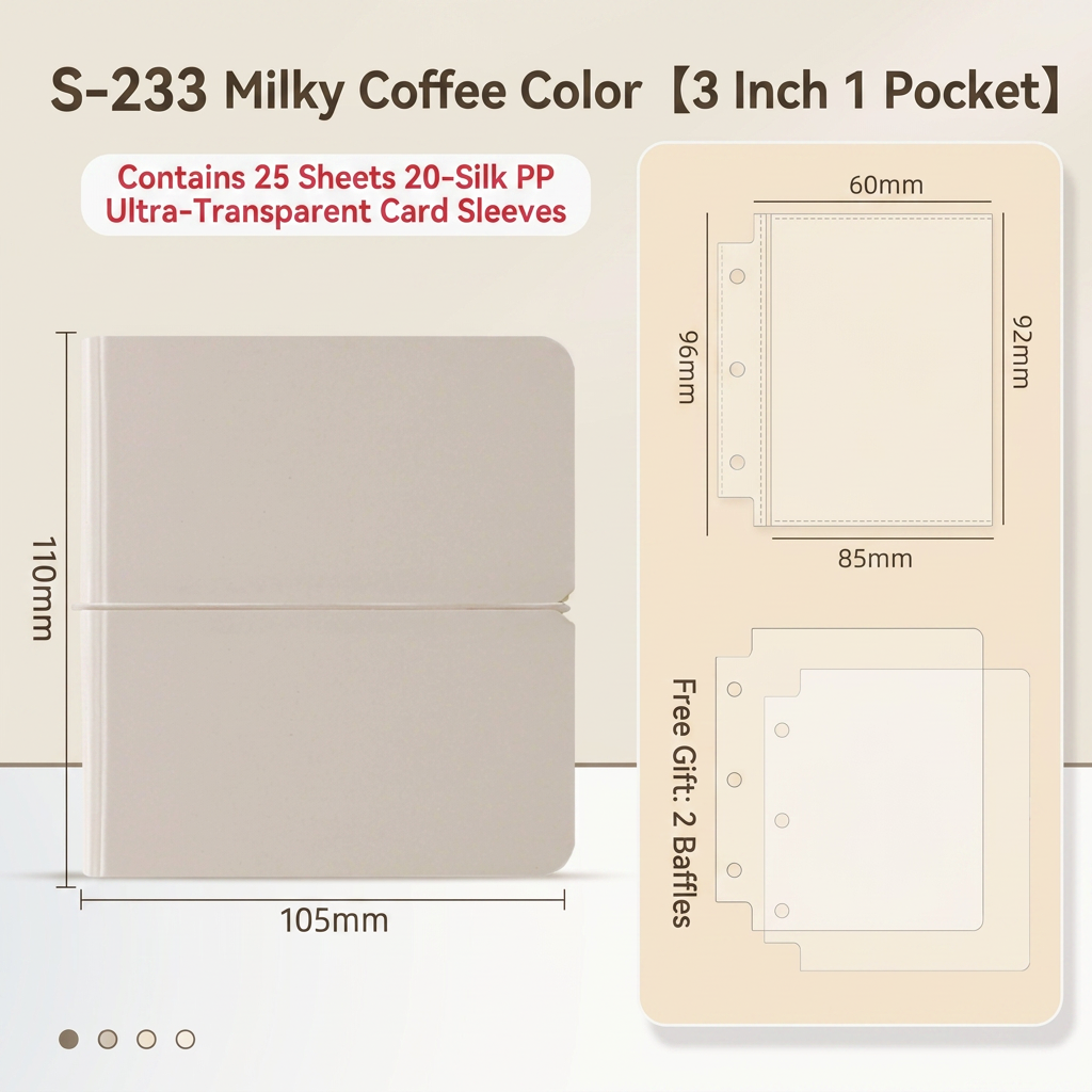 3-inch (including 25 pages of PP inner pages) 50 books/box
