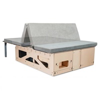 Cama Plegable Moderna de Madera Maciza con Compartimento de Almacenamiento, Deformable y para Acampar en el Auto, OEM/ODM