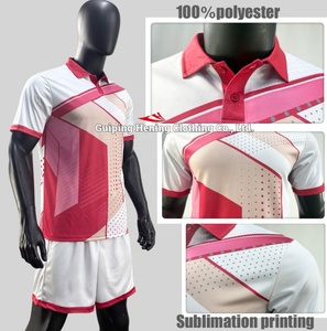Kaus Polo kaus Golf pria, kaos picleball warna hitam polos, pakaian olahraga produsen seragam sekolah tenis Badminton - Product Image 6