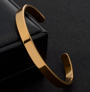 18k placcato oro alto lucido impermeabile gatto nero inciso bracciale per le donne gioielli a buon mercato all'ingrosso fatto a mano - Product Image 5