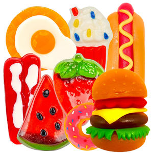 Fábrica de Bala de Goma Gigante Popular do TikTok Atacado Etiqueta Personalizada Animal de Desenho Animado Hambúrguer Cachorro-Quente Fruta Bala de Goma Grande Extragrande - Product Image 2