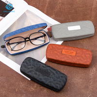 Étui à lunettes portable en cuir PU de haute qualité, étui rigide en métal pour lunettes de soleil et lunettes de vue