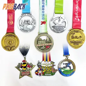 Пользовательские выпускные медали для бега марафонские гонки Бейсбольные спортивные соревнования могут светиться медалями марафонские медали