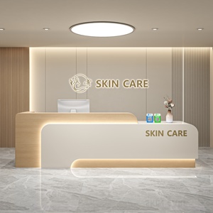 Mostrador de Recepción Minimalista de Madera Ecológica para Salón de Belleza, Hotel, Escuela, Tienda de Ropa, Caja Registradora, Institución de Capacitación - Product Image 1