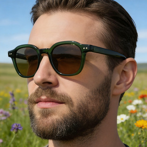 Lunettes de soleil carrées pour hommes ZT-99304, verres PC UV400, monture noire en plastique et métal, protection solaire classe 2 pour usage extérieur - Product Image 1