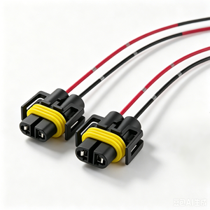 Adaptateur de câblage en nylon femelle H11 H8 H9 880 881 pour faisceaux de câbles de phares et feux de brouillard automobiles - Product Image 1
