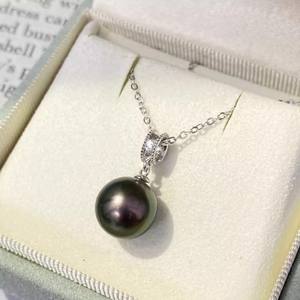 WENCHI DIY Accesorios de Perlas 10229 Soporte de Plata S925 para Colgante Redondo de 10-13mm, Vacío, para Mujer, Artículo de Oro y Plata - Product Image 4