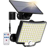 106 LED, lampes solaires de jardin, sans fil, étanches IP65, détecteur de mouvement, modes de sécurité, pour la route, le jardin et la décoration en plein soleil