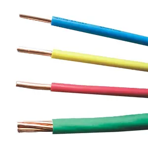 Factory hot sale PVC cover Copper wire THW 6AWG 8 AWG Stranded Electrical cable exported to Asia