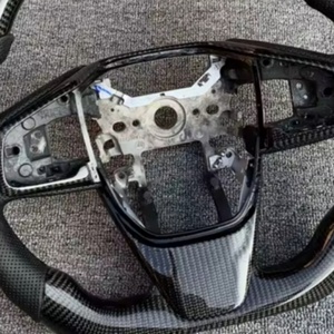 Volante de Fibra de Carbono Negro para la Serie Honda, Volante de Fibra de Carbono Modificado Personalizado y Volante de Cuero Personalizado - Product Image 5