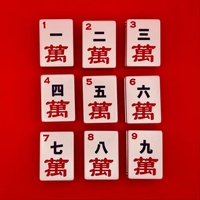 Jeu de Mahjong américain Lucky Rabbit 160 tuiles gravées à 1 couche pour l'amusement aux échecs et aux cartes, cadeau d'extérieur