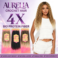 Extensions de cheveux synthétiques bouclés Julianna Premium résistantes à la chaleur 4X 300g en fibres protéinées bio organiques pour tresses au crochet