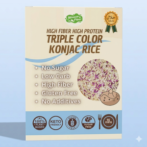 Riz instantané riche en fibres et en protéines, riz de konjac séché avec poudre de légumes, prix de gros - Product Image 1