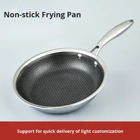 Cuisinière à induction personnalisée en acier inoxydable 304 avec revêtement en nid d'abeille antiadhésif et poêle à gaz en métal compatible