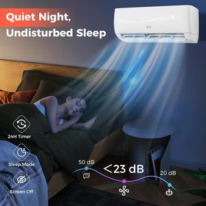Climatiseur mural sans conduit COSTWAY 18000 BTU, 1,5 tonne, 208-230V, unité de refroidissement et de chauffage - Product Image 5