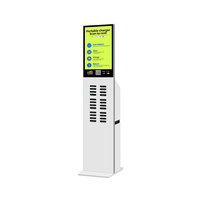 Borne de recharge publique portable à 24 emplacements, borne de recharge pour téléphones portables, chargeur commercial pour café, restaurant, sortie 60W