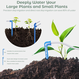 Système d'irrigation intelligent pour 30 plantes en pot, 98 pieds, double pompe, minuterie numérique, arroseur automatique pour l'entretien des plantes d'intérieur à la maison - Product Image 6